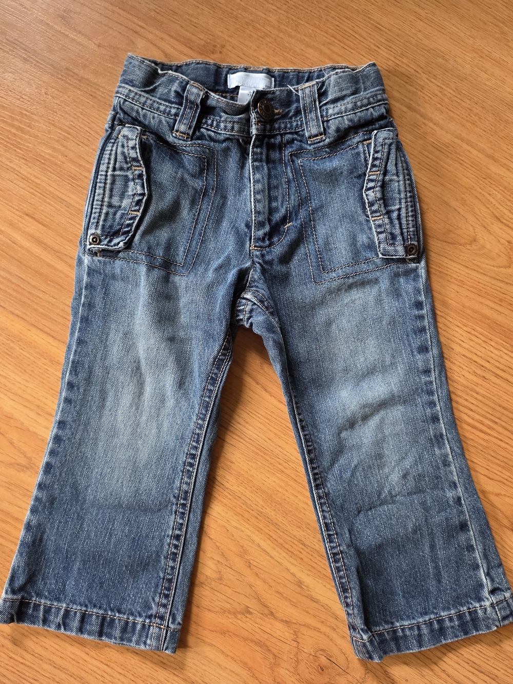 Large Pocket Kids Blue Jeans